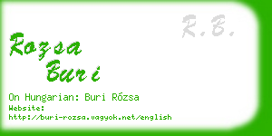 rozsa buri business card
